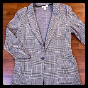 H&M black and white checkered jacket